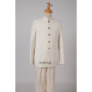 White Zhongshan suit 17.5inch (1 set)