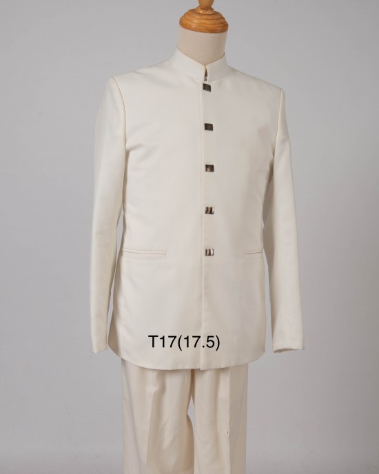 White Zhongshan suit 17.5inch (1 set)