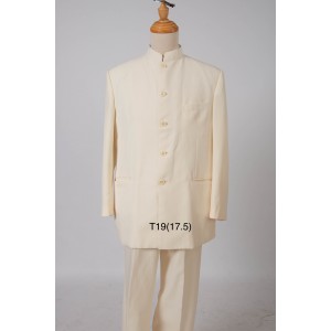 White Zhongshan suit 17.5inch (1 set)